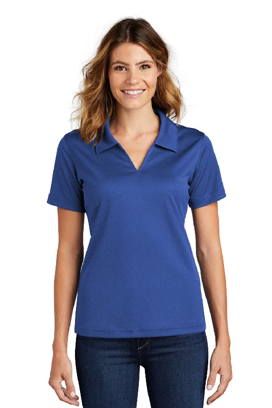 Sport-Tek Womens Dri-Mesh Moisture Wicking Short Sleeve Polo Shirt - Royal Blue