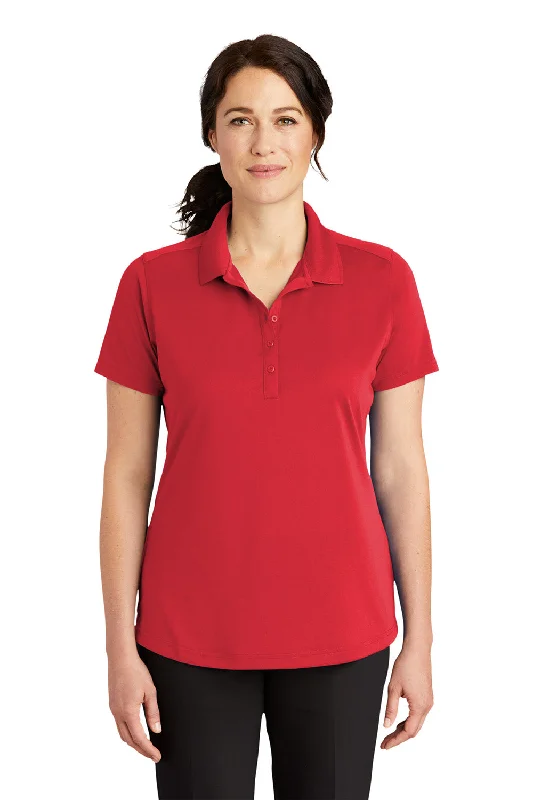 CornerStone Womens Select Moisture Wicking Short Sleeve Polo Shirt - Red