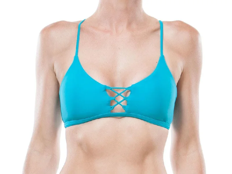 Aqua | Lace Up Swim Top