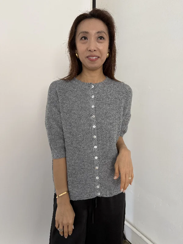 Things Between Priscilla Knit Slouchy Top (Grey)