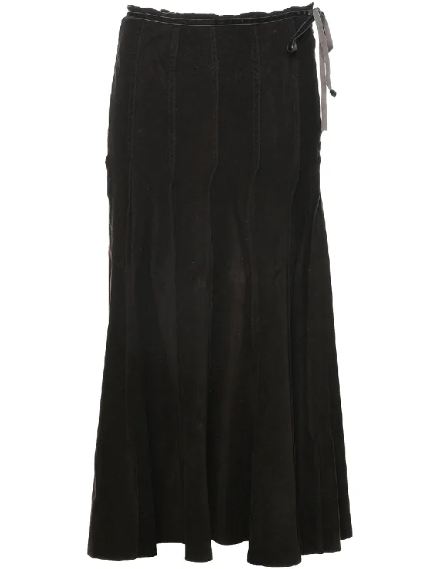 Corduroy Maxi Skirt - L