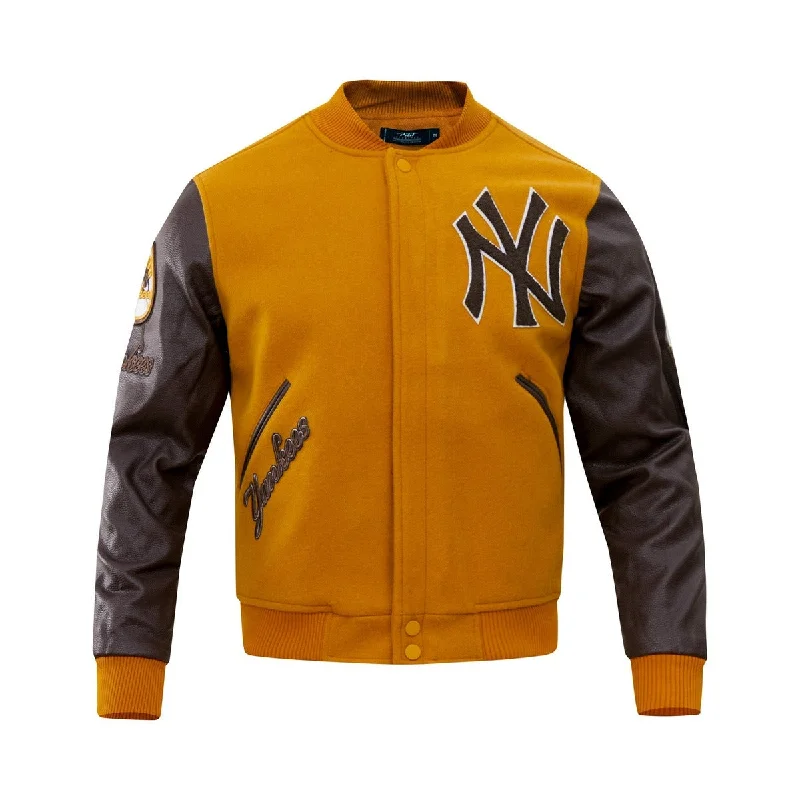 MLB NEW YORK YANKEES CLASSIC WOOL MEN'S VARSITY JACKET (BROWN)