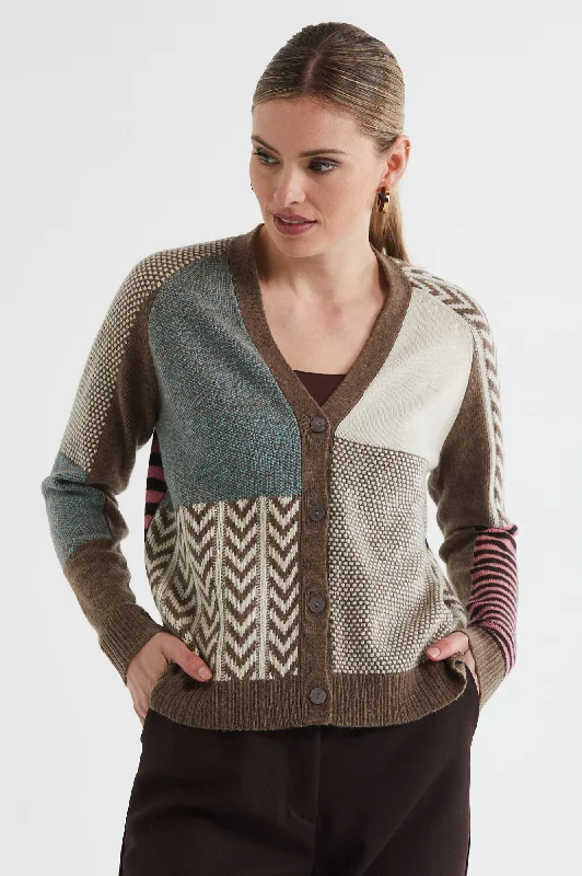 Textured Cardigan - Bark