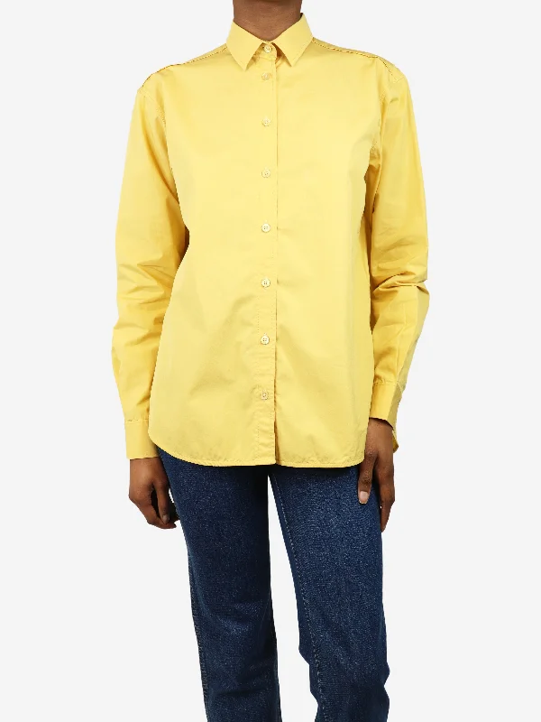 Yellow signature cotton shirt - size UK 4