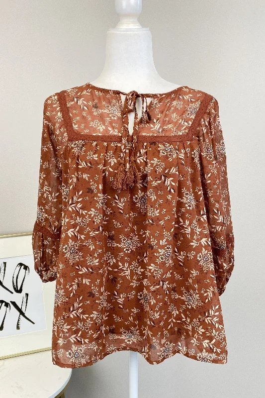 Expressing Happiness Women's Floral Long Sleeve Top