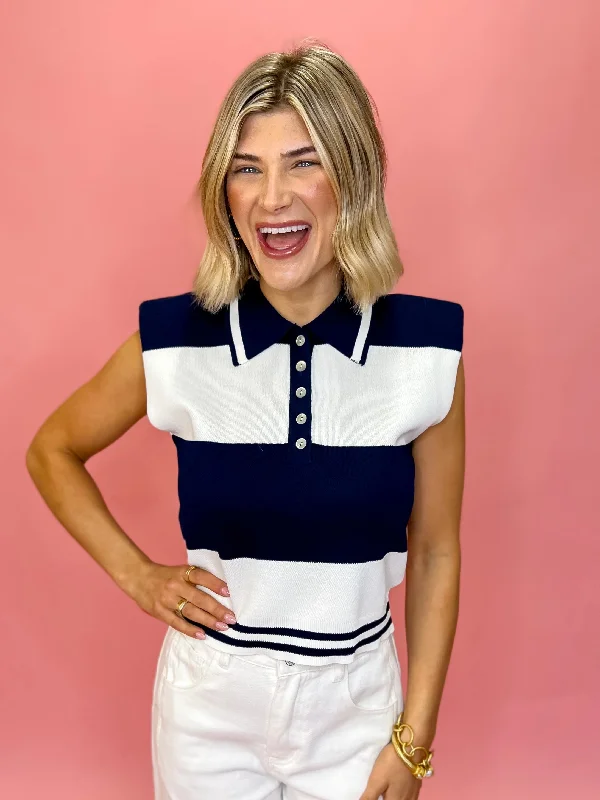 The Clubhouse Sweater Top - Navy