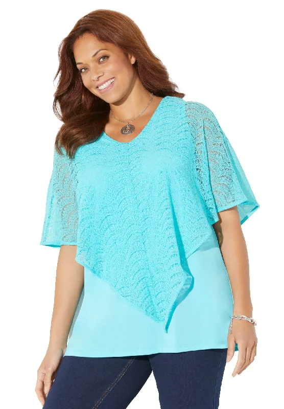 Crochet Poncho Duet Top