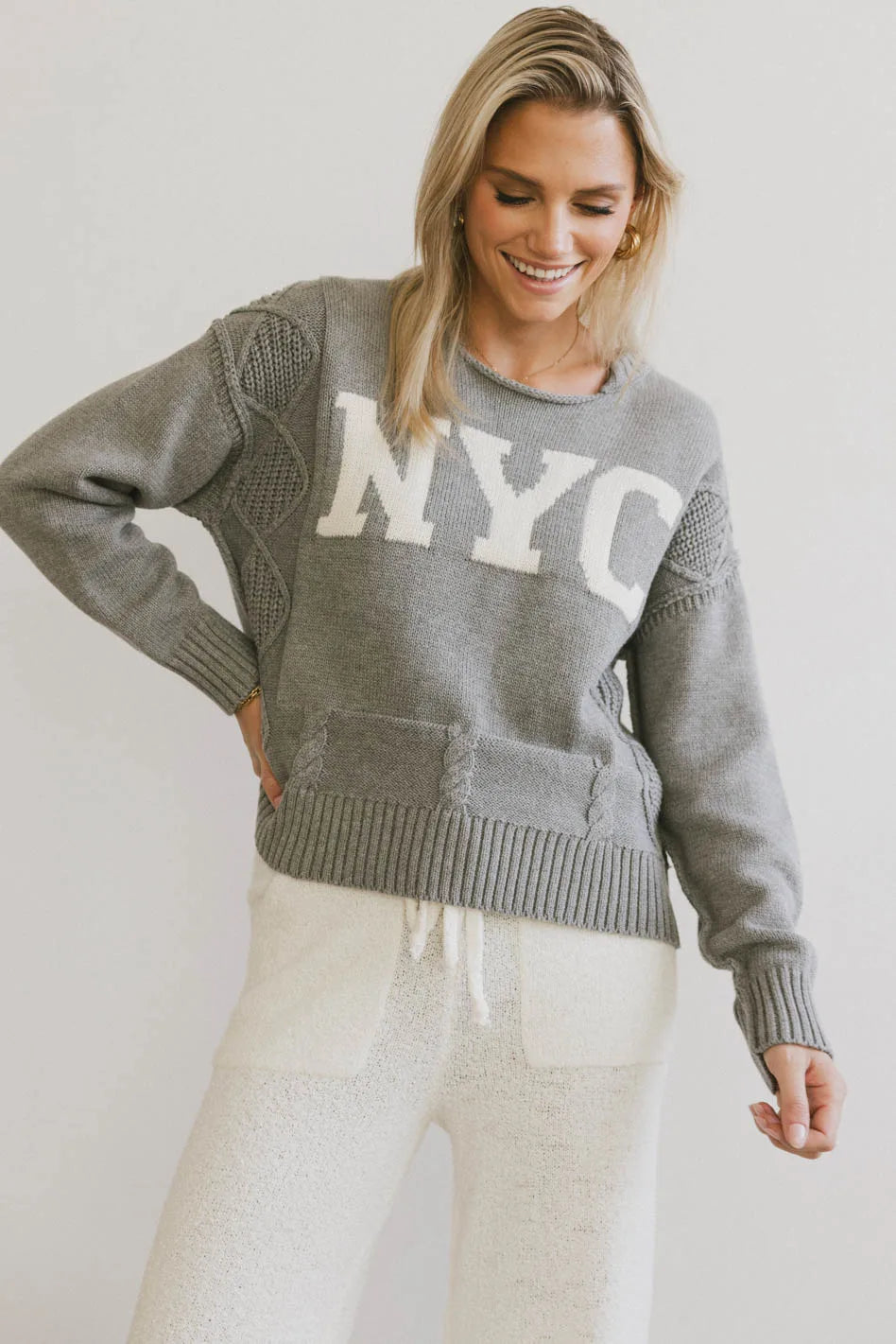 NYC Cable Knit Sweater - FINAL SALE