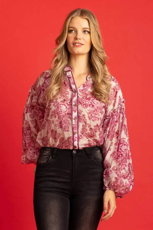 Maya Shirt Pink Print