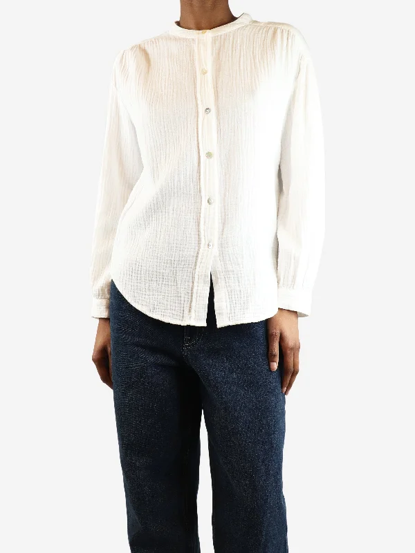 Rails White seersucker shirt - size XS